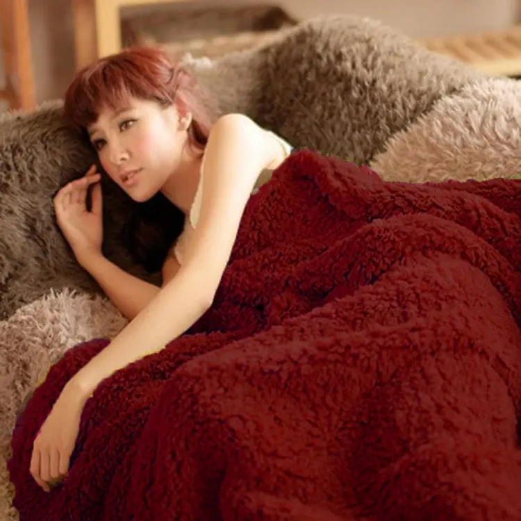 

120*200cm 100% Polyester Thickened Sherpa Fleece Plush Blanket On Bed Throw Blanket For The Sofa Cobertors Adultos Free Shipping