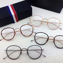 Очки высокого качества оправа TB905 мужские и женские винтажные рецепт оправы для глаз круглые очки для чтения с коробкой