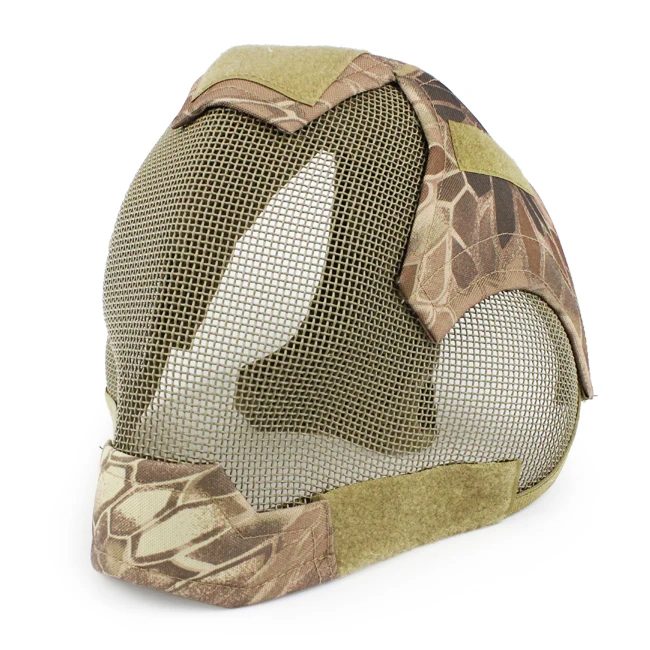 

Tactical Paintball V6 Steel Net Mesh Fencing Mask Full Face protective tactical Mask cover face ears airsoft military cosplay