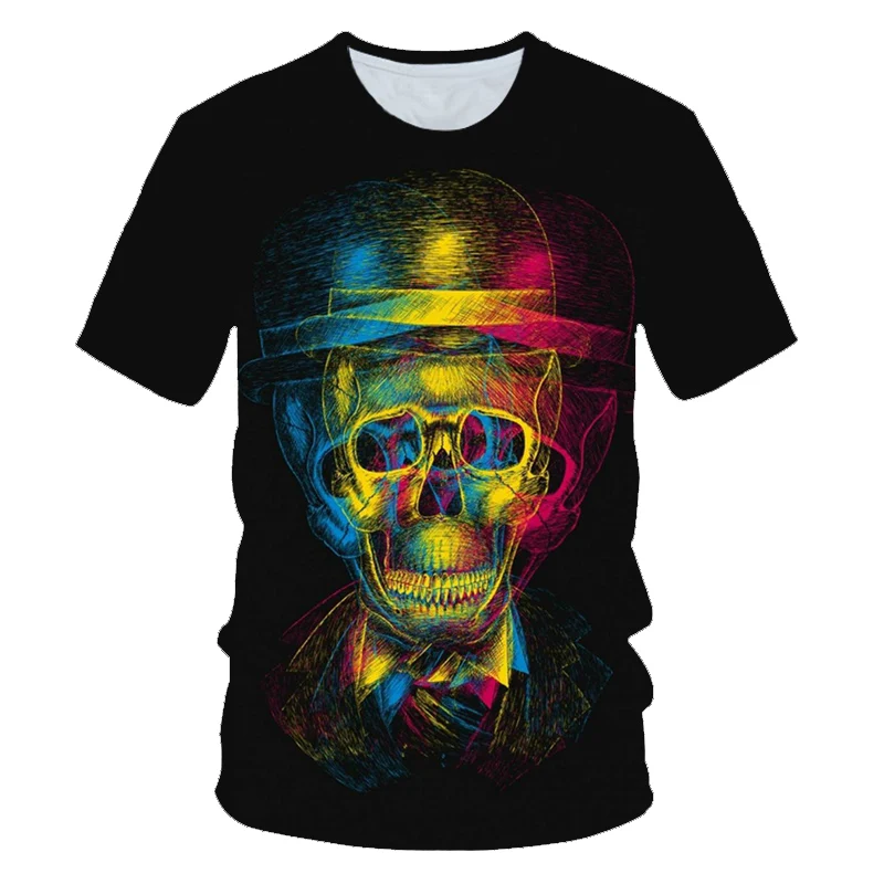 Г. Детская 3D футболка на Хэллоуин футболка с принтом черепа, цветка, скелета, огня, смерти, серпа для мальчиков и девочек детские праздничные футболки, От 4 до 20 лет