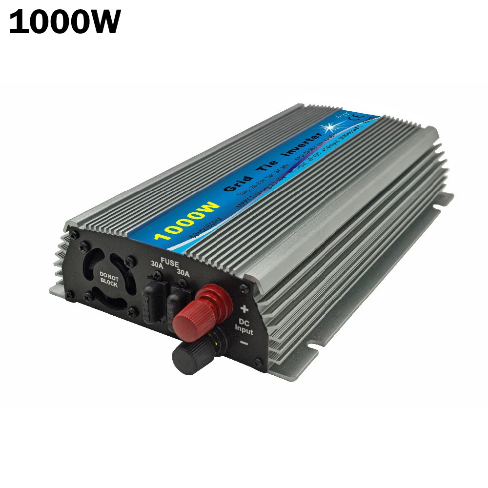 1000W Solar Grid Tie Inverter DC20V-45V to AC120 or 230V Pure Sine Wave Inverter 1KW For 24V/30V/36V 60cells/72cells Solar Panel 1000W Solar Grid Tie Inverter DC20V-45V to AC120 or 230V Pure Sine Wave Inverter 1KW For 24V/30V/36V 60cells/72cells Solar Panel