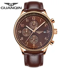 Reloj Hombre Спортивные Мужские Часы Лучший Бренд Класса Люкс GUANQIN Многофункциональный Кварцевые Часы Водонепроницаемый Армии Наручные Часы Дата Часы Мужчины