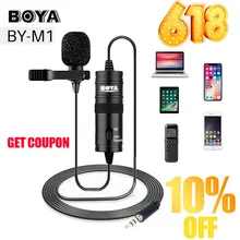 Микрофон BOYA BY-M1 6 м клип на Lavalier мини аудио 3,5 мм воротник конденсаторный лацкан микрофон для записи Canon/iPhone DSLR камер