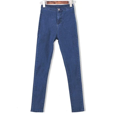 M, L, XL, XXL, XXXL 4XL 5XL плюс Размеры Для женщин Брюки для девочек Весна эластичные джинсовые Мотобрюки для Для женщин женские повседневные джинсы карандаш Брюки для девочек - Цвет: Deep Blue