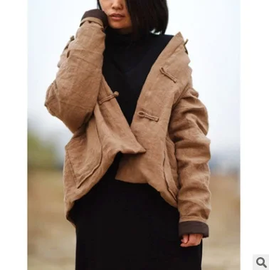 

Product release in the winter of 2017, the original design of the woman of loose big yards cotton coat