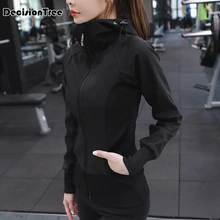 С длинным рукавом сексуальная спина дизайн толстовка тренажерный зал Футболка топы для фитнеса тройники Спортивная одежда для бега женские спортивные футболки