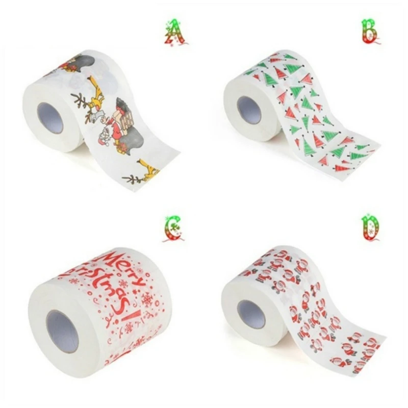 Рождественский рулон туалетной бумаги Санта-Клаус/олень Рождественская рулон бумаги для дома ванной гостиной Рулон Ткани Рождественский