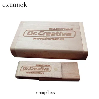 

100pcs /lot USB 3.0 4GB 8GB 16GB 32GB 64GB Custom carve artwork logo rotate wooden memory pen drive