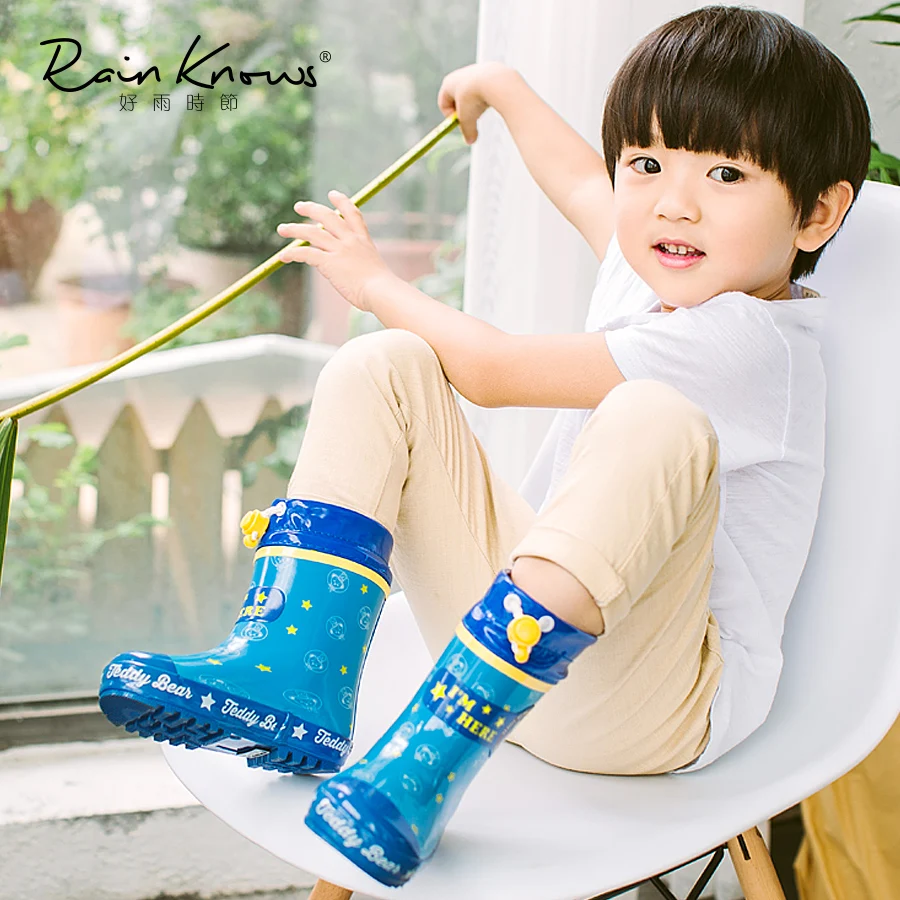

Kids Rain Boots Girls Boys children shoes Rainboots Loverly Waterproof Overshoes Flat Water Shoes Rubber Student Shoes Outdoor