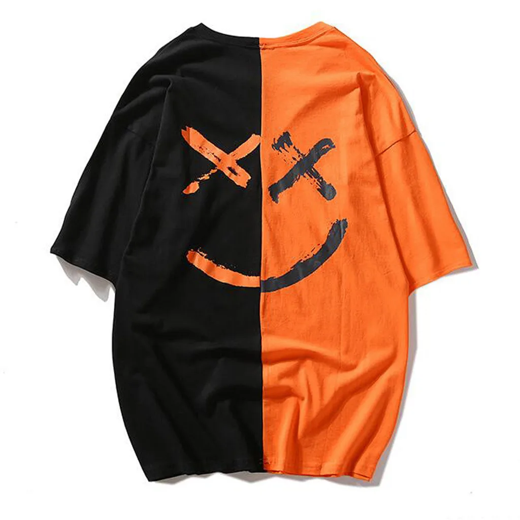 

2019 New Summer T-Shirts Of Men xxxtentacion Printed Smiling Face Fashion Men's Tees Tops Hip-hop Fitness Slim Fit Mens T-Shirt