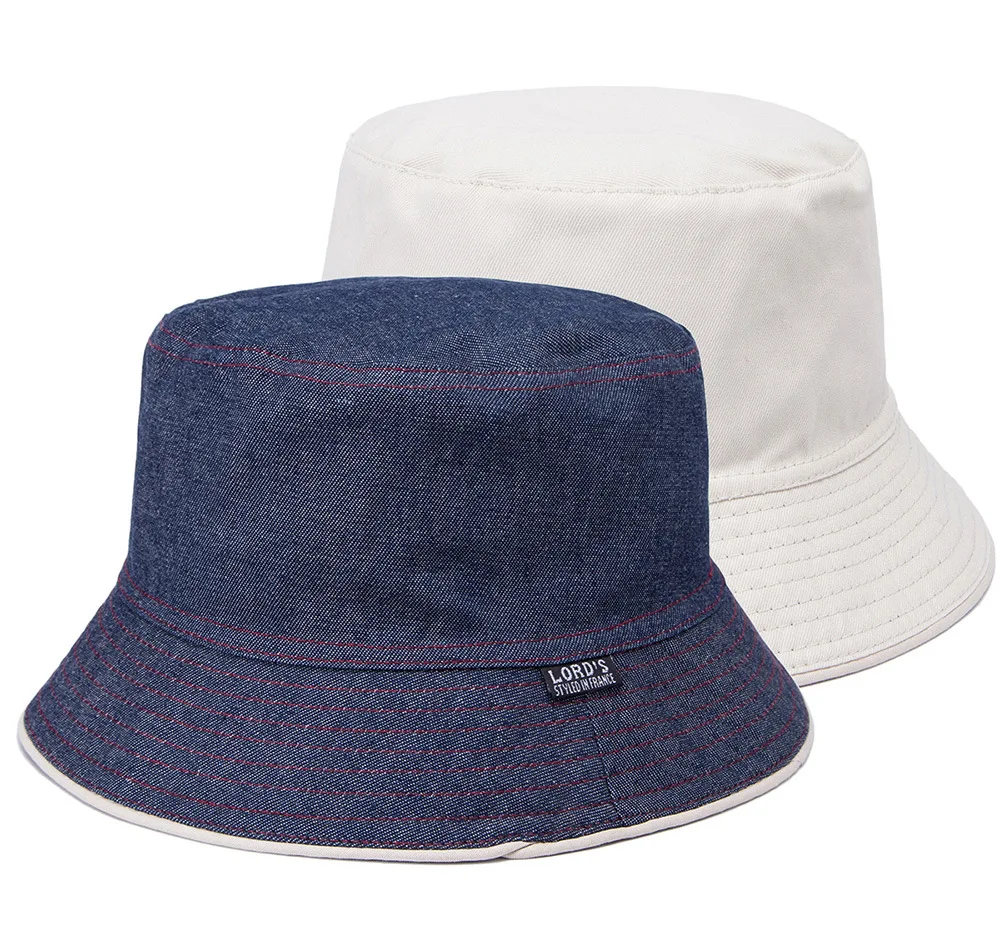 2022 plain bucket hats men reversible two sides can wear 100% cotton sun bob cap comfortable chapeu fisherman hat