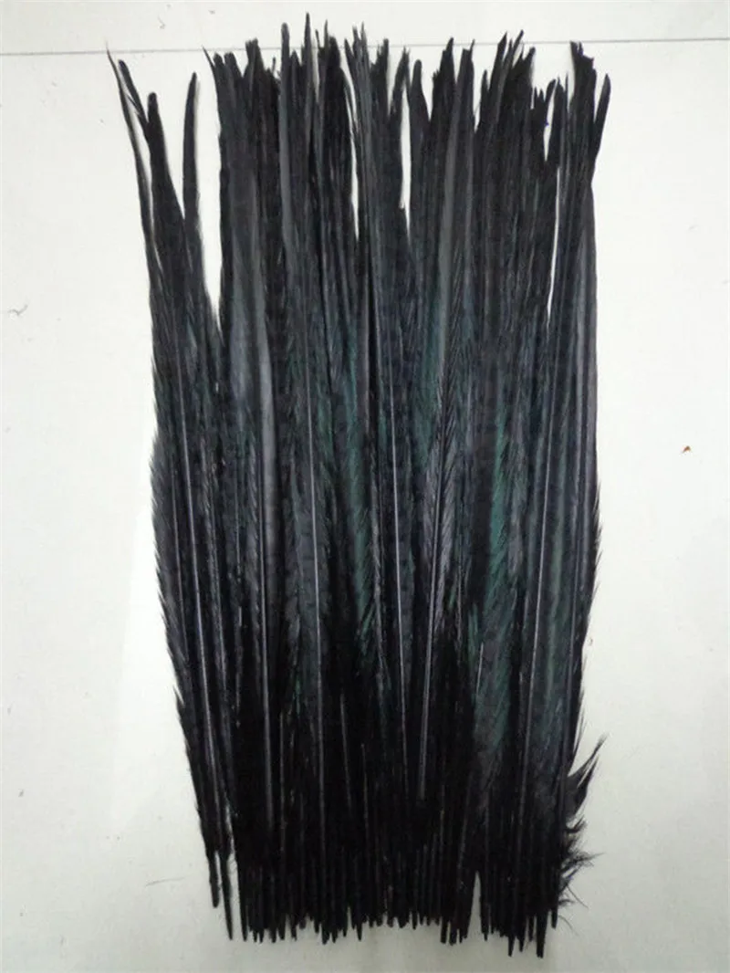 Buy 50 PCS high quality Natural black color pheasant tail feathers 20 22 inches