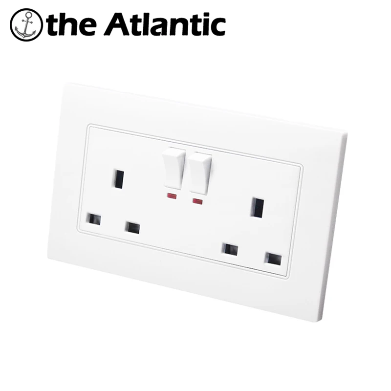 British Two Socket Electric Wall Switch Socket With Switch Hong Kong