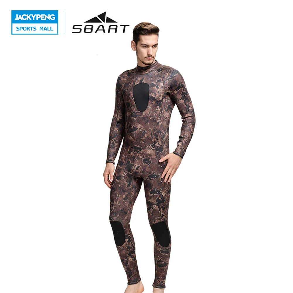 

SBART 2018 Wetsuits Men Camouflage Full Body Swimsuit 3mm Neoprene Spearfishing Suit Scuba Diving Suit Jumpsuit Snorkeling