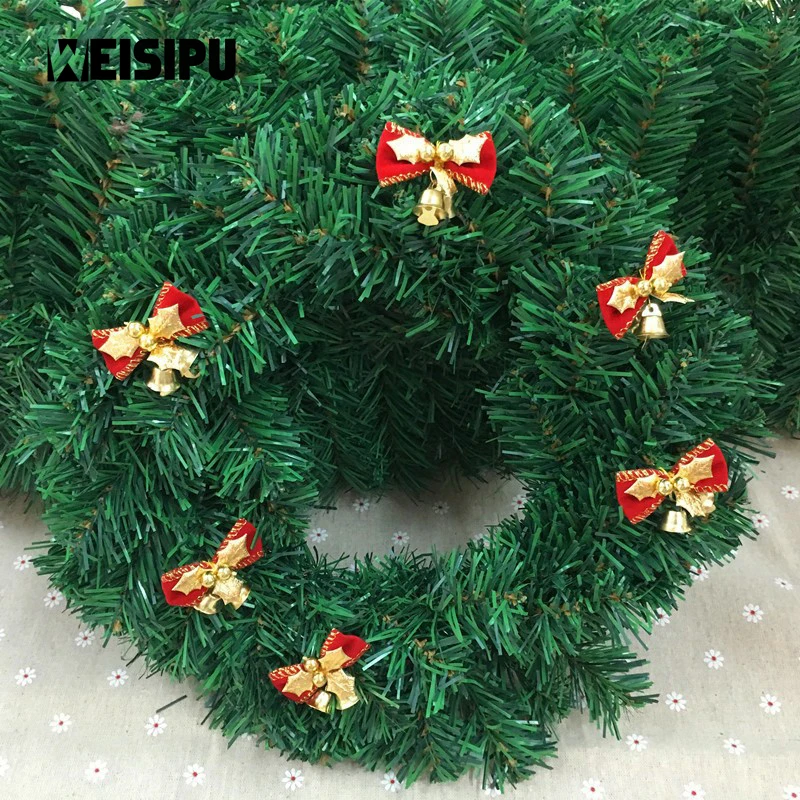 

WEISIPU 5pcs Top Quality Christmas Tree Bells Decoration Bow Ribbon Bow Gift Hanging Hamper