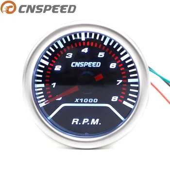 

CNSPEED 2"52mm 12V Car Auto Tachometer Gauge 0-8000RPM Car RPM Meter Smoke Lens White Led lighting RPM Gauge YC101235
