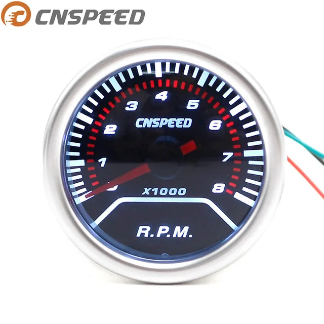 CNSPEED 2"52mm 12V Car Auto Tachometer Gauge 0 8000RPM Car RPM Meter
