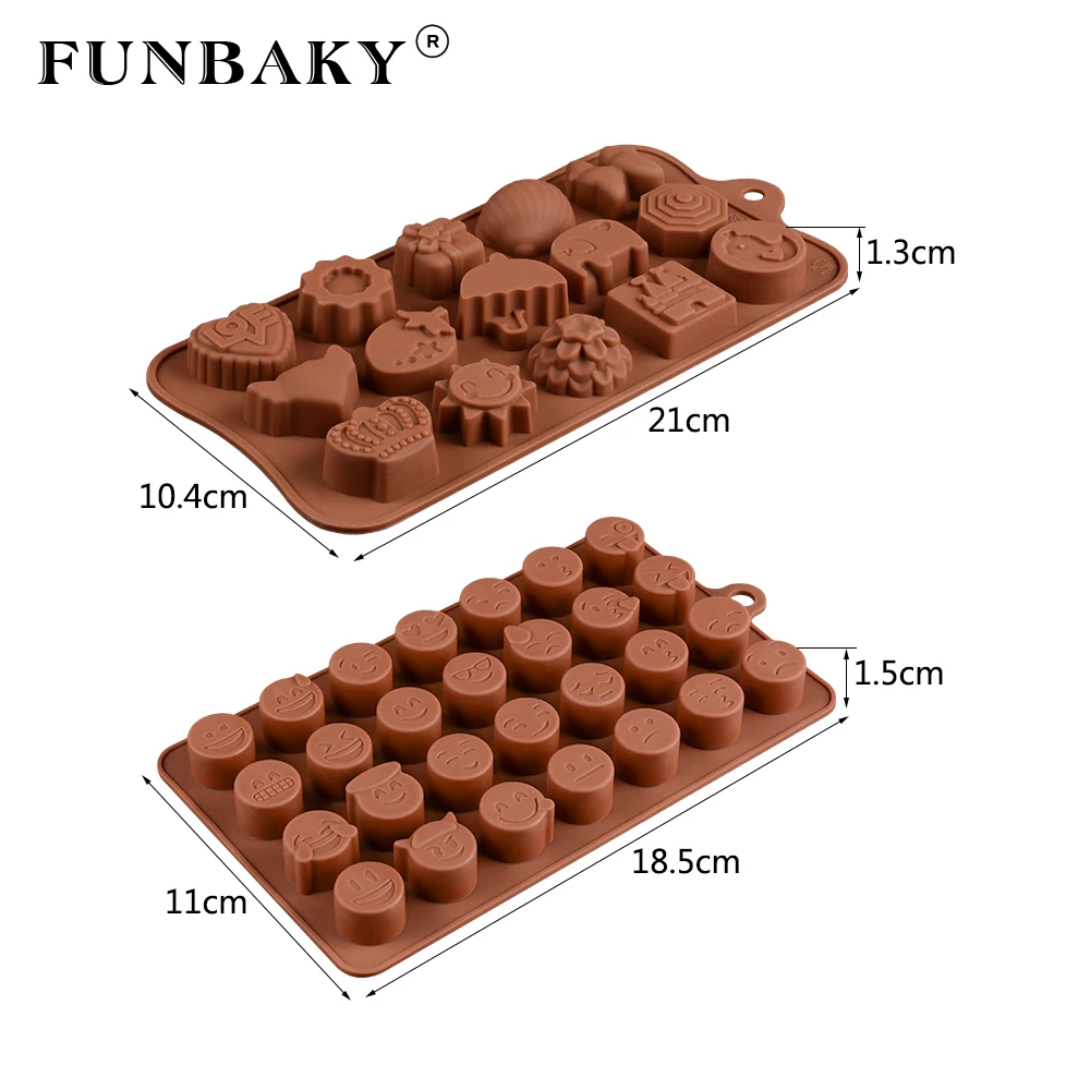 Силиконовая форма для шоколада FUNBAKY Smile круглая в виде короны животного
