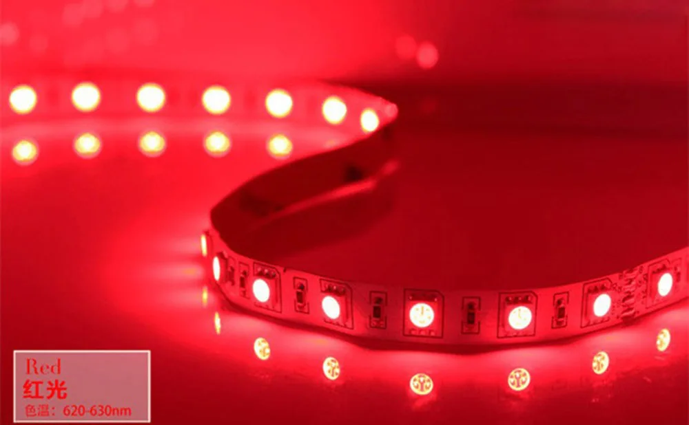 CHINCOLOR Led strip 5050 SMD DC24V light 5M 300led flexible ribbon non-waterproof indoor 6 color options factory sale DA (3)