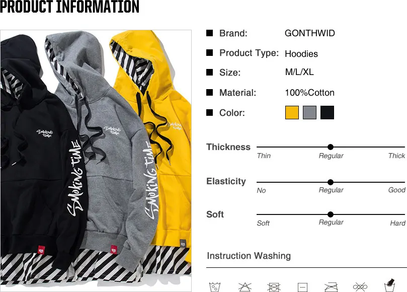Side Zipper Stripe Patchwork Hoodies