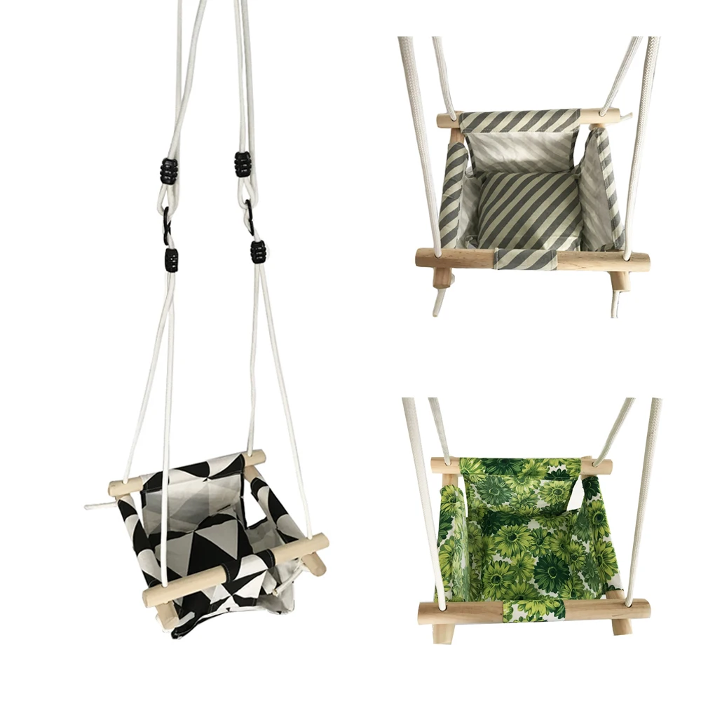 Baby Swing Hammock Seat Set Canvas Hanging Chair with ...