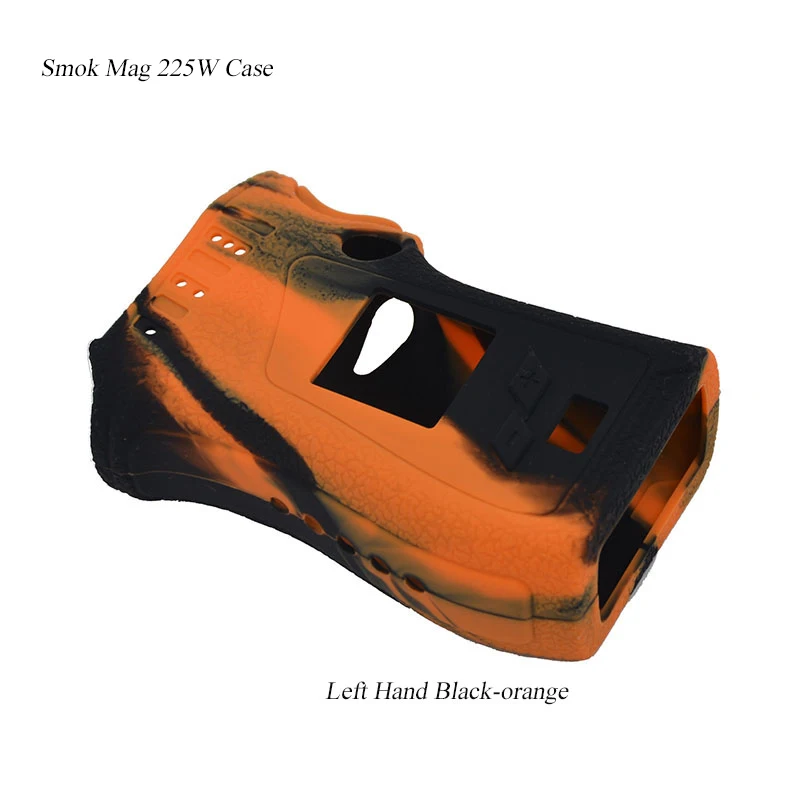 Smok MAG 225 W комплект силиконовый чехол и Резиновая Кожа Наклейка рукав обертывание для Vape Mag 225 W комплект мод щит левая рука - Цвет: Black orange