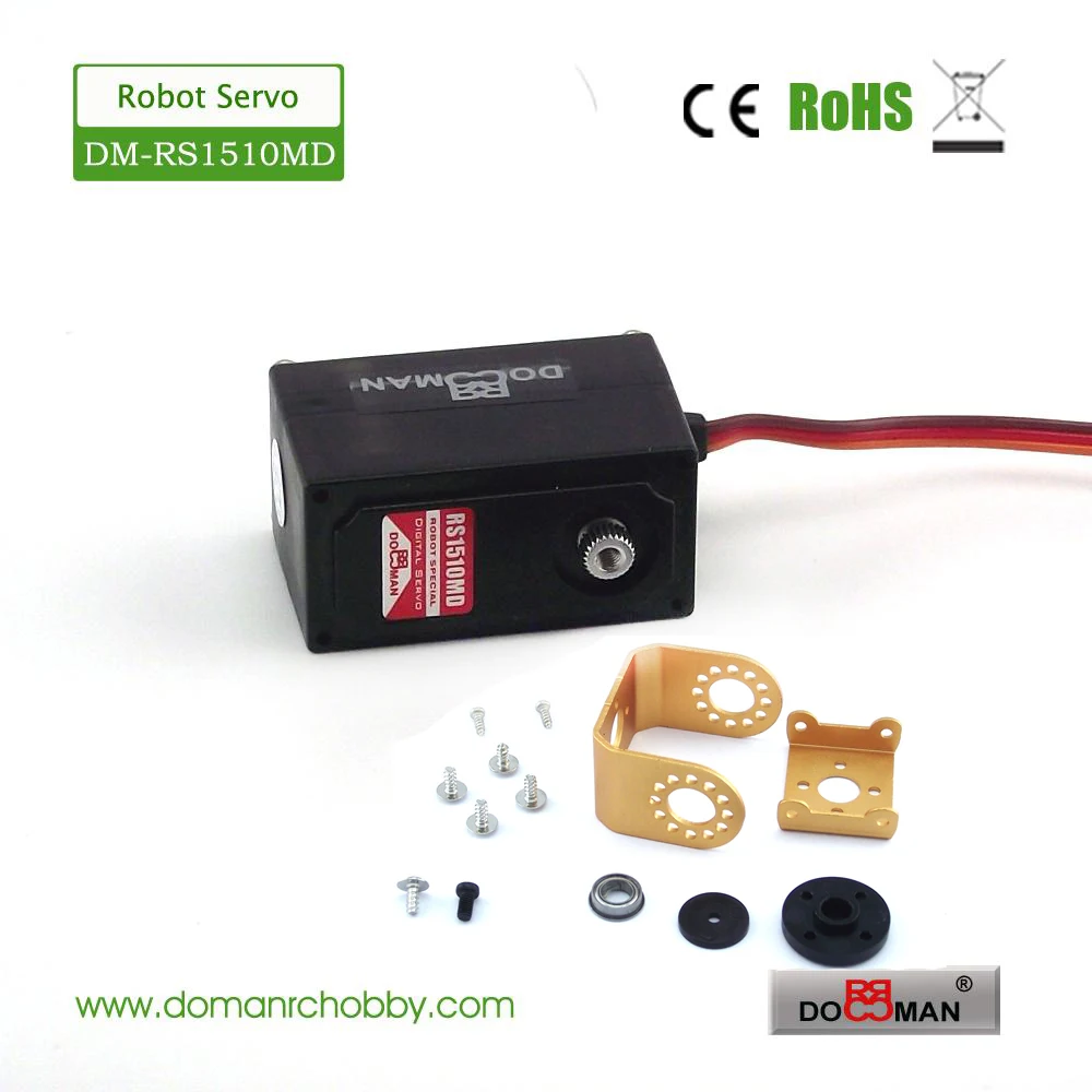 4 шт./лот DM RS1510MD Низкопрофильная металлическая Шестерня цифровой 15 кг rc робот