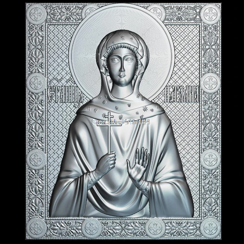 

Icon of the Holy Martyr Natalia 3d model for cnc STL format Religion 3d Relief Model STL Router 3 axis Engraver ArtCam