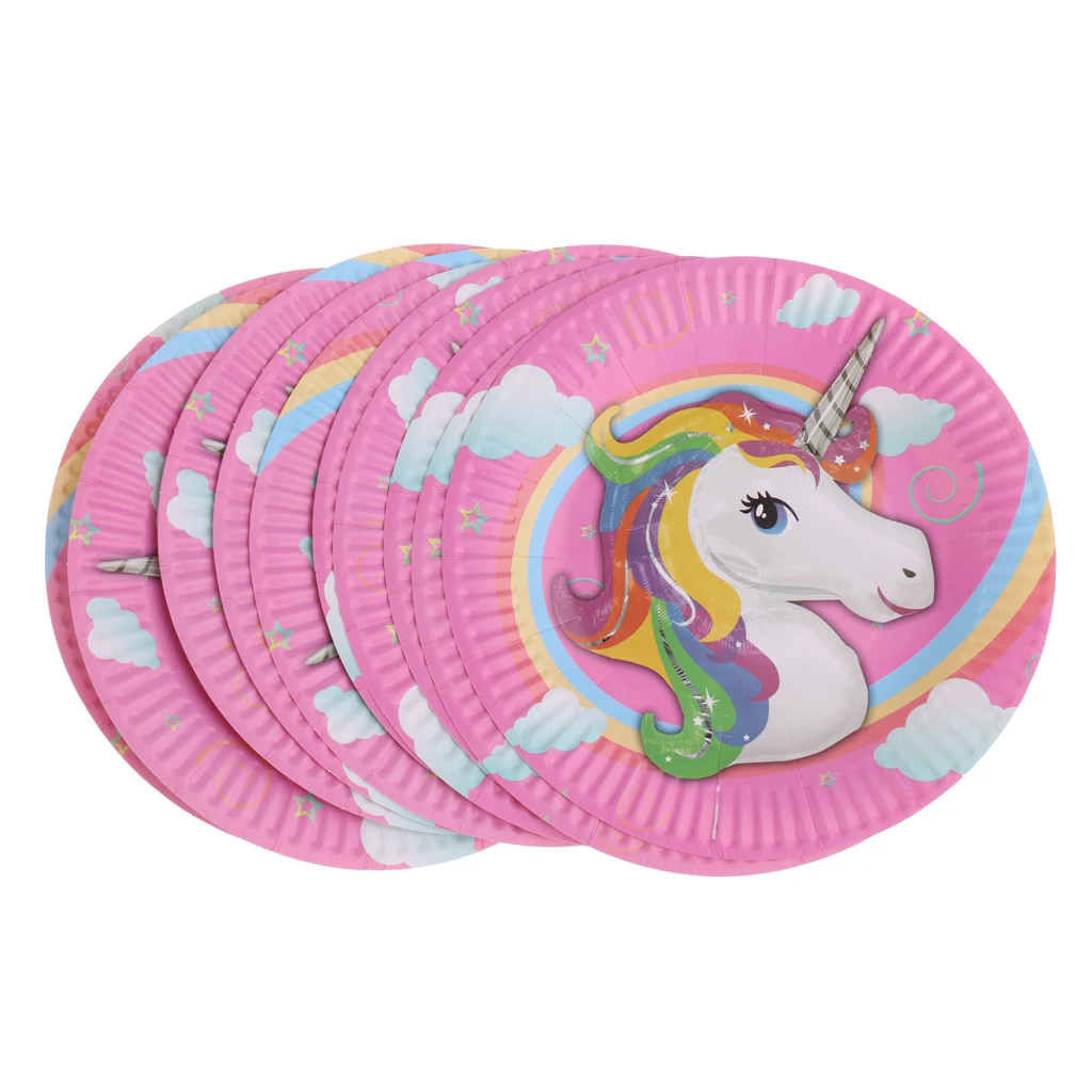 10pcs Cute Catoon Animal Paper Plate Disposable Tableware Supplies for Birthday Party Accessories