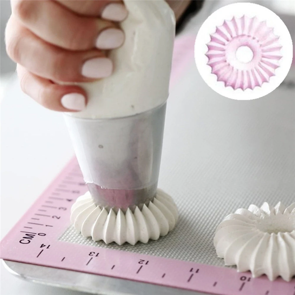 2pcsSetRingTipsMoldPipingNozzlesBiscuitsPastryCakeFondant