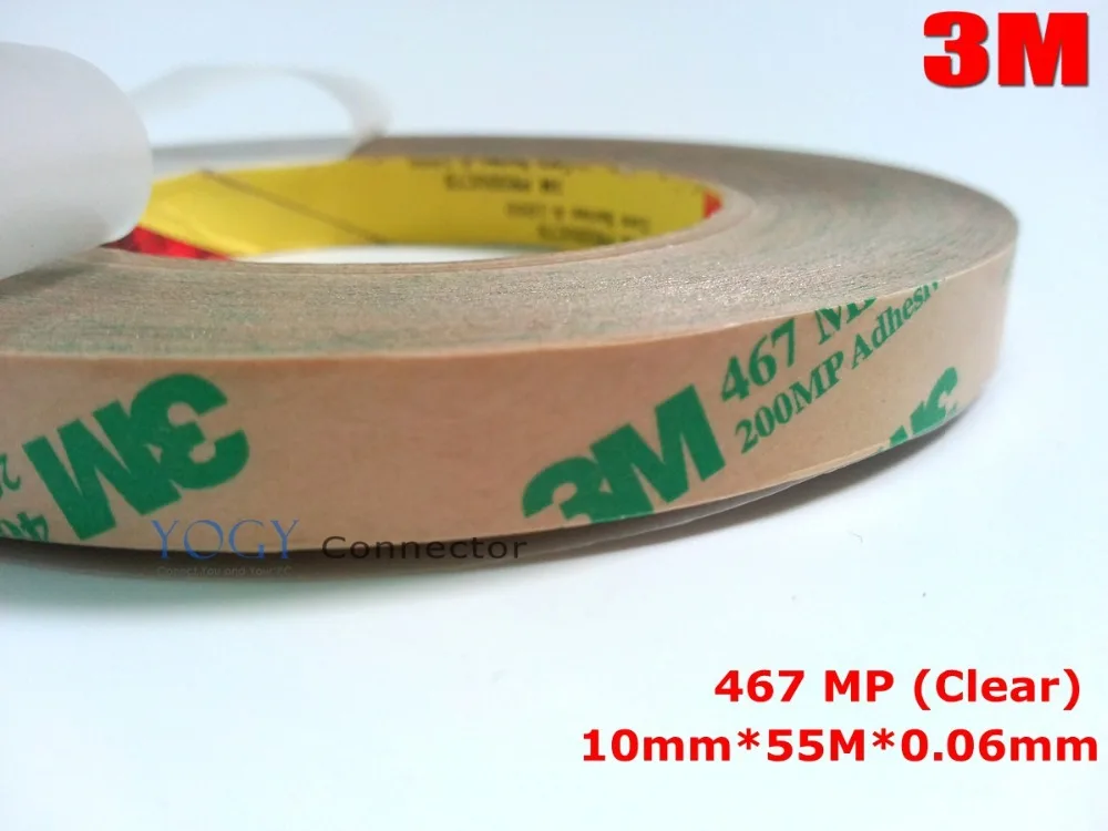 3M, 10mm Ultra Thin 3M 467 200MP 2 Sided Tape Sticky, High Temperature