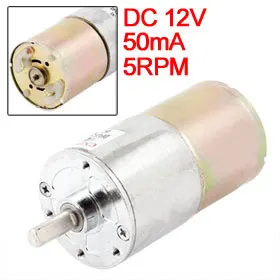 

Uxcell(R) Hot Sale 1 Pcs DC 12V 50mA 5RPM 31Kg.cm High Torque Permanent Magnetic DC Gear Motor