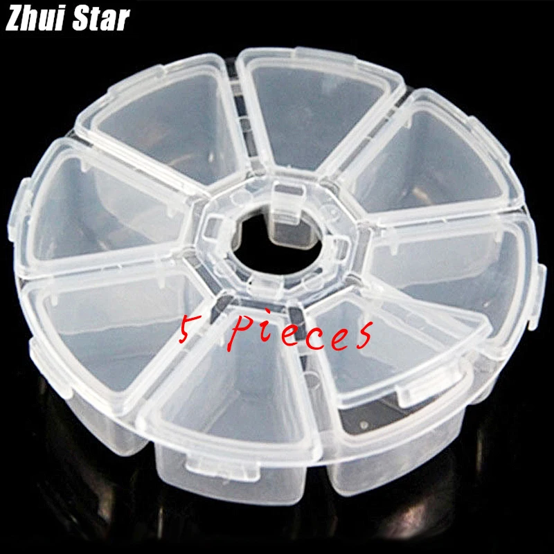 

Diamond Painting Boxes Mini 8 Grids Rhinestone Gems Plastic Box Storage Box Case Jewelry Bead Makeup Clear Organizer Gift ZX