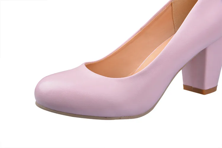 Г. sapato feminino zapatos mujer Tacon, большой размер 34-43, цветные новые Демисезонные женские туфли-лодочки женская обувь высокий каблук, Pu искусственная кожа, 222-1 - Цвет: Розовый