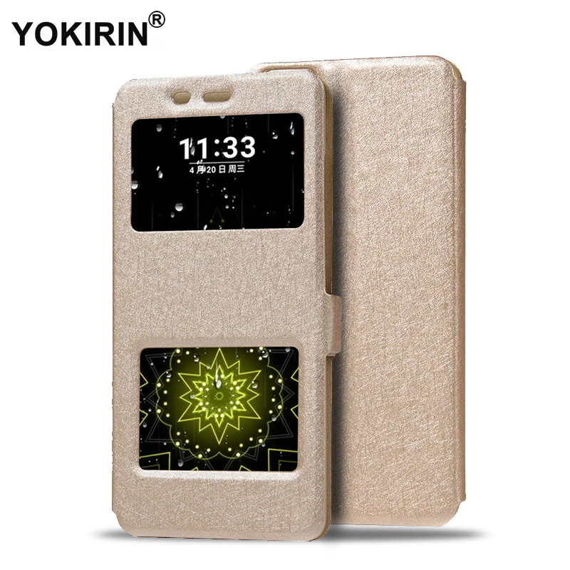 YOKIRIN PU Leather Flip View Window Case For Xiaomi Mi5 Mobile Phone Bag Cover M5 Mi 5 With Stand Silk Design | Мобильные телефоны
