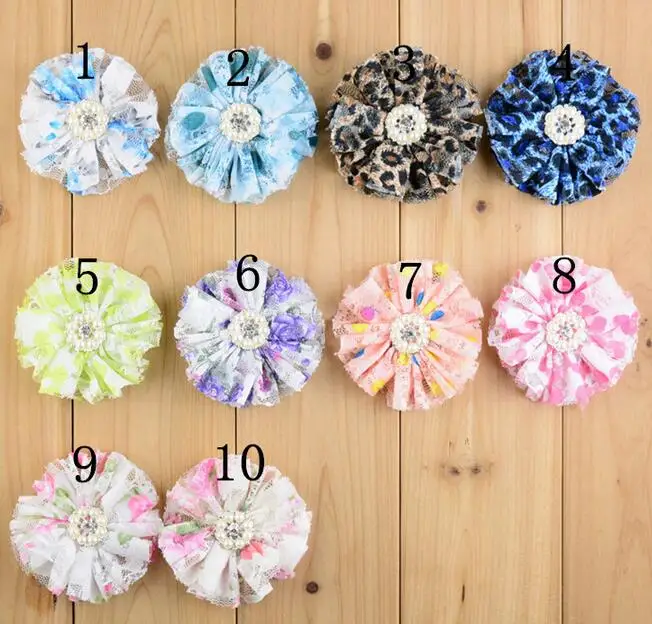 

30PCS 7CM lace flower for kid headband DIY craft can choose colors(HMF-104)