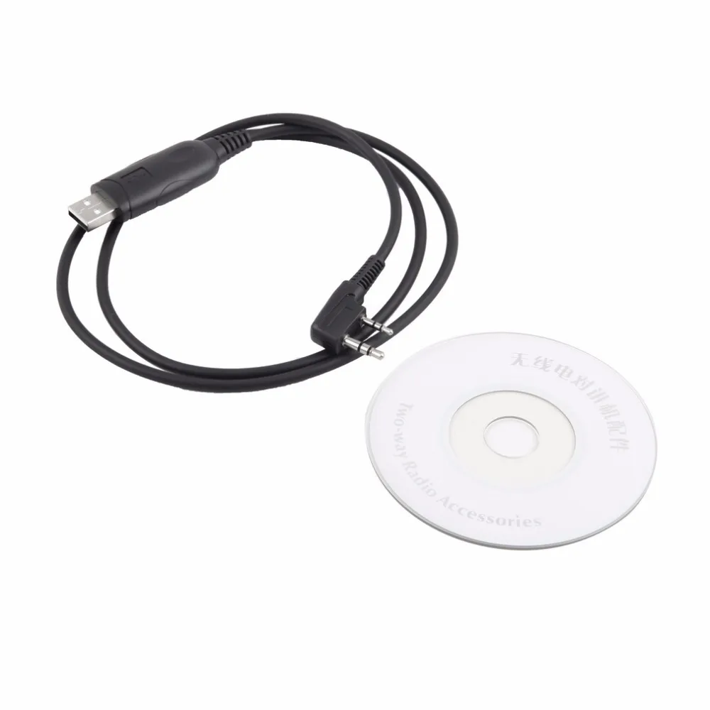 USB Кабель для программирования с CD для Baofeng UV-5R 666 S 777 S 888 S UV-B5 UV-B6 радио Поддержка Windows 98ME 2000 XP WIN7 Vista черный