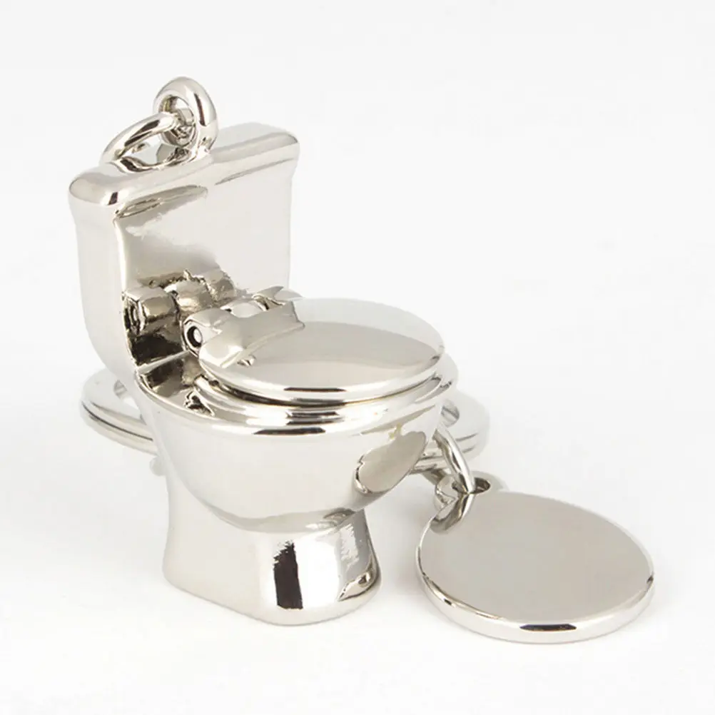 JETTING 1 шт. Классический 3D брелок мини-туалет брелок цепь ванная комната милый креативный подарок брелок для автомобиля Стайлинг украшение