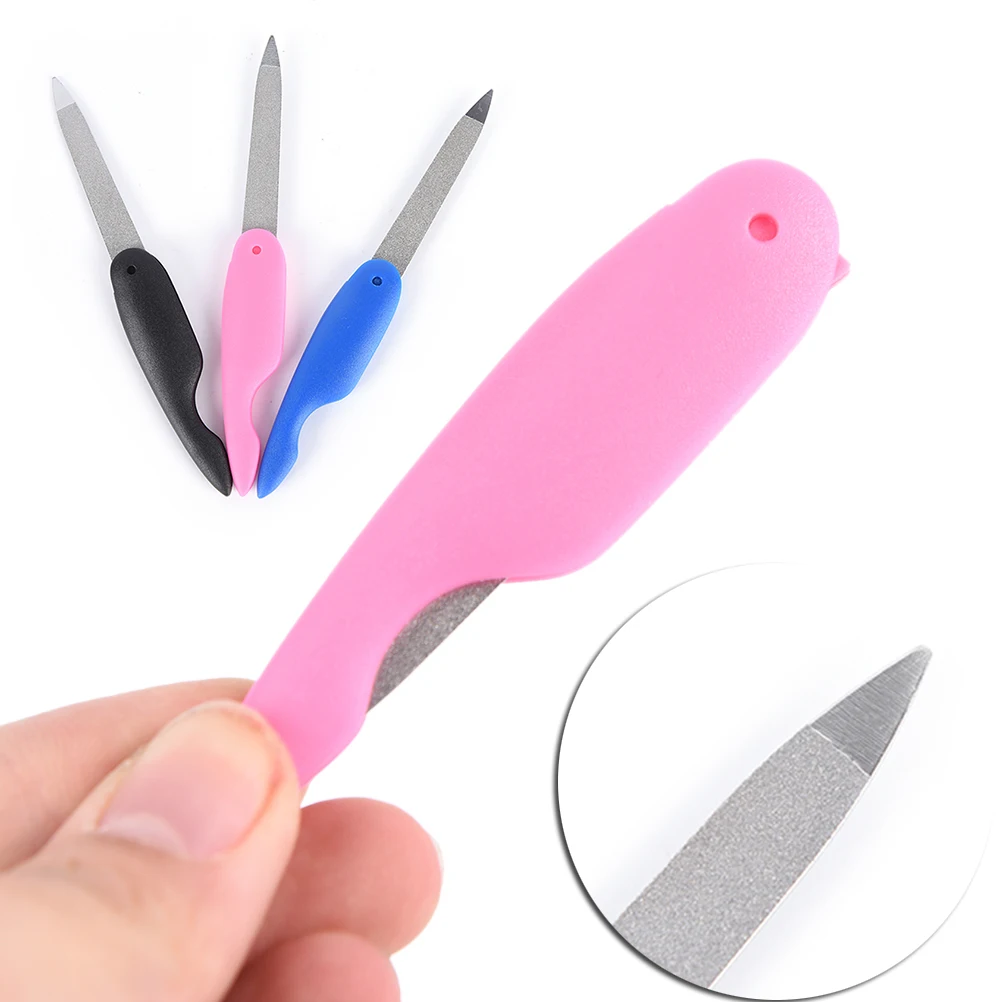 

1* Nail File Metalic Stainless Steel Fold Cuticle Tool Files Nail Art Tool 13.5cm