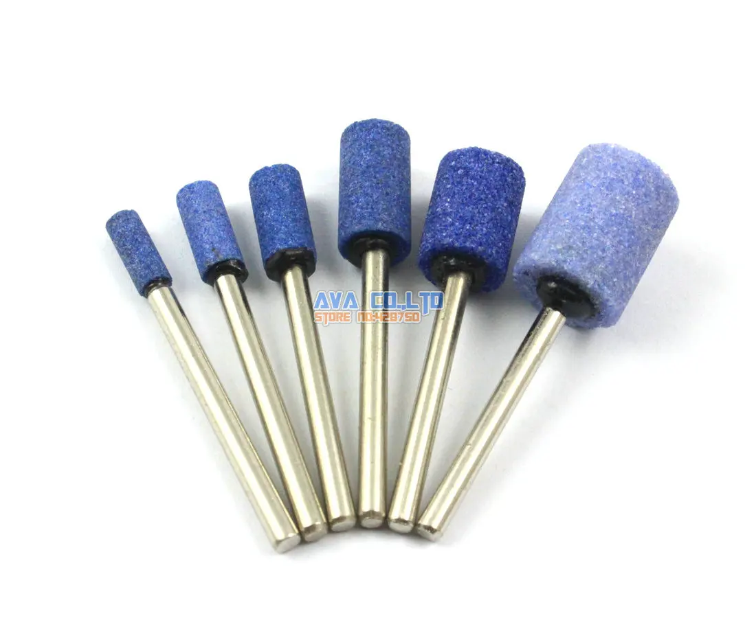 1 Set 6 Pieces Mounted Point Aluminum Oxide Abrasive Grinding Stone Bit 3mm Shankin Abrasive