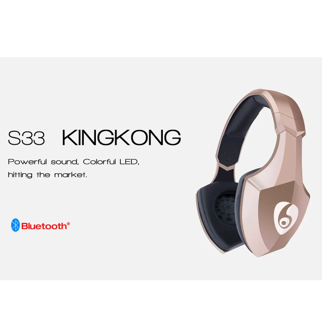 

Wireless Headphones Blutooth Earphone S33 Light Weight Head Wearing Wireless Bluetooth Headphone with Built-in Mic