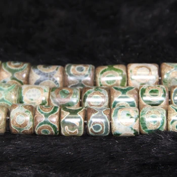 

2strand Green Eyes Polish Mystical Necklace Beads 15.5" Druzy Tibetan DIY Dzi Beads Loose Gems Stone Beads Tibetan Gate Beads