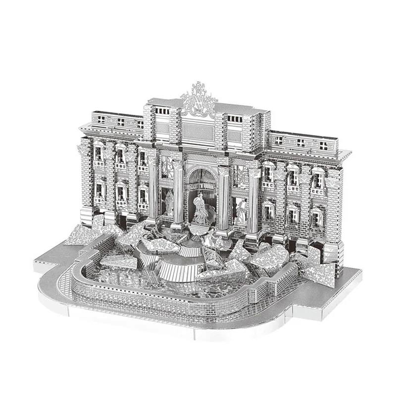 2018 new Nanyuan 3D Metal Puzzle Trevi Fountain Model DIY Laser Cut Assemble Jigsaw Toys Desktop decoration GIFT for adult 2018 new Nanyuan 3D Metal Puzzle Trevi Fountain Model DIY Laser Cut Assemble Jigsaw Toys Desktop decoration GIFT for adult