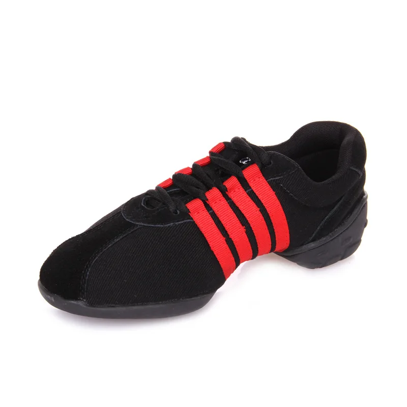 Новое поступление, мужские и женские танцевальные туфли, комфортные кроссовки для женщин, Бальные дышащие женские кроссовки, современные джазовые танцевальные туфли - Цвет: Красный