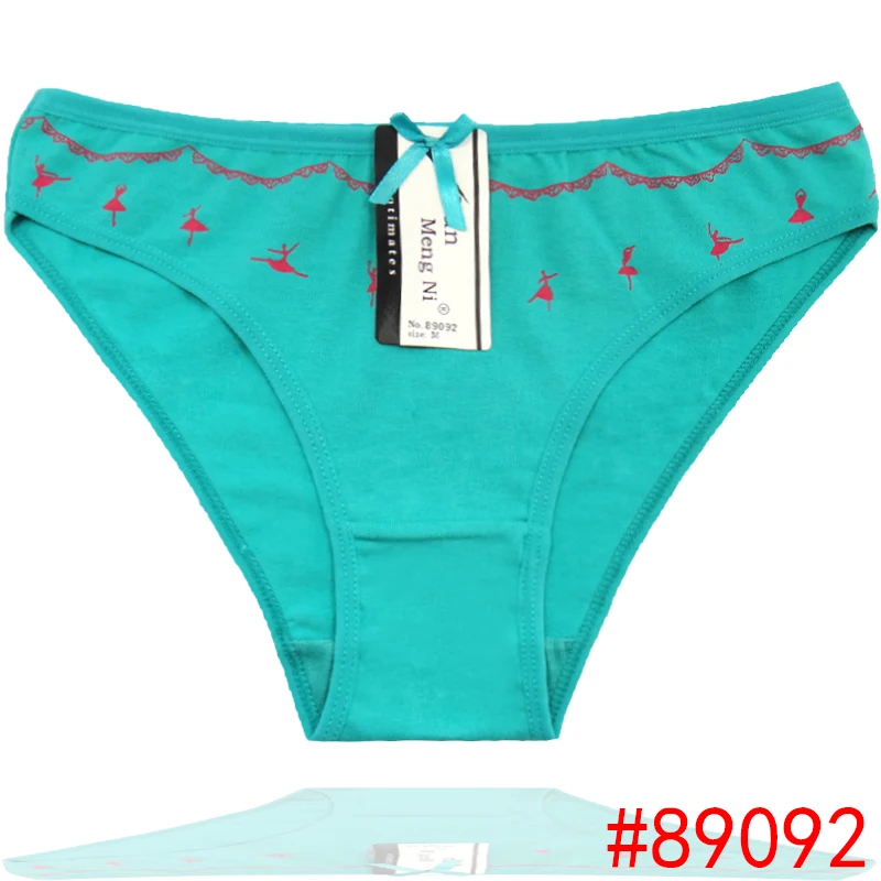 Lot of 60pc Flower Print cotton Bikini Damenunterhosen Spandex Brief