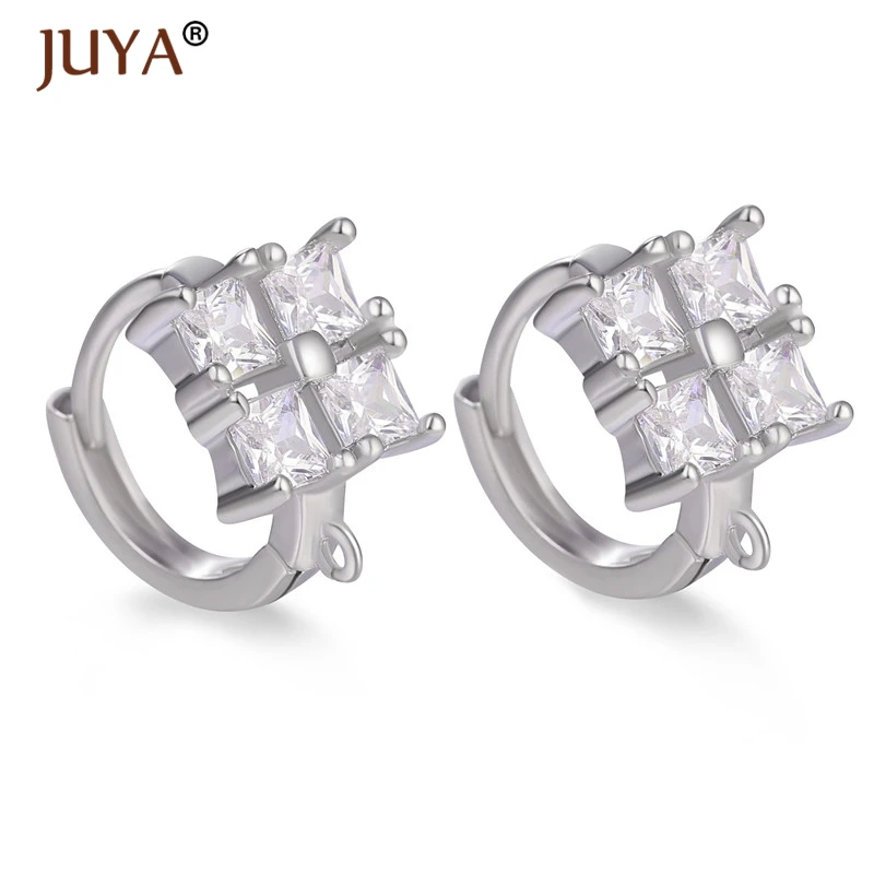 silver 5 pairs 10 шт./лот, сделай сам, серьги, застежки, крючки, фурнитура для ювелирных изделий, основы для серег, изготовление, аксессуары, CZ крючок, серьги, ювелирные изделия - Цвет: silver 5 pairs