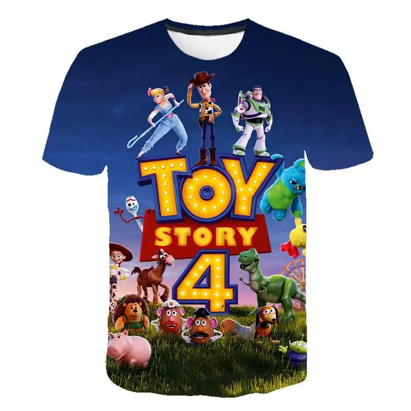 New Cartoon Toy Story movie 3D printed Boys T-shirts Summer Girls T-shirts Fashion Children Clothes Casual Kids Tops Tee For Kid