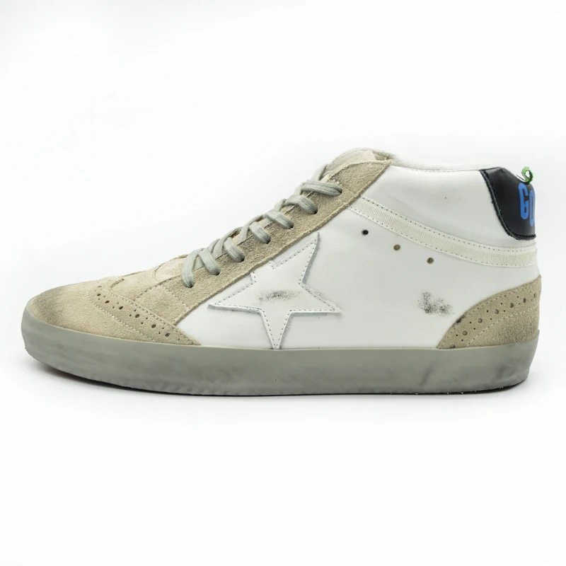 

2017 Italy Deluxe Fashion Brand Original Haute White Genuine Leather Casual Golden Shoes Men Women Goose Shoes Scarpe Sportive