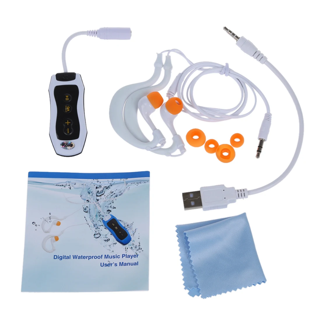 

8GB MP3 Player Swimming Underwater Diving Spa + FM Radio Waterproof Headphones