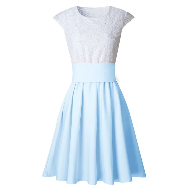 womens 2018 summer dresse short sleeves dress cute dress mini lace dress beach casual dress vestido dropshipping #F#40JY2413